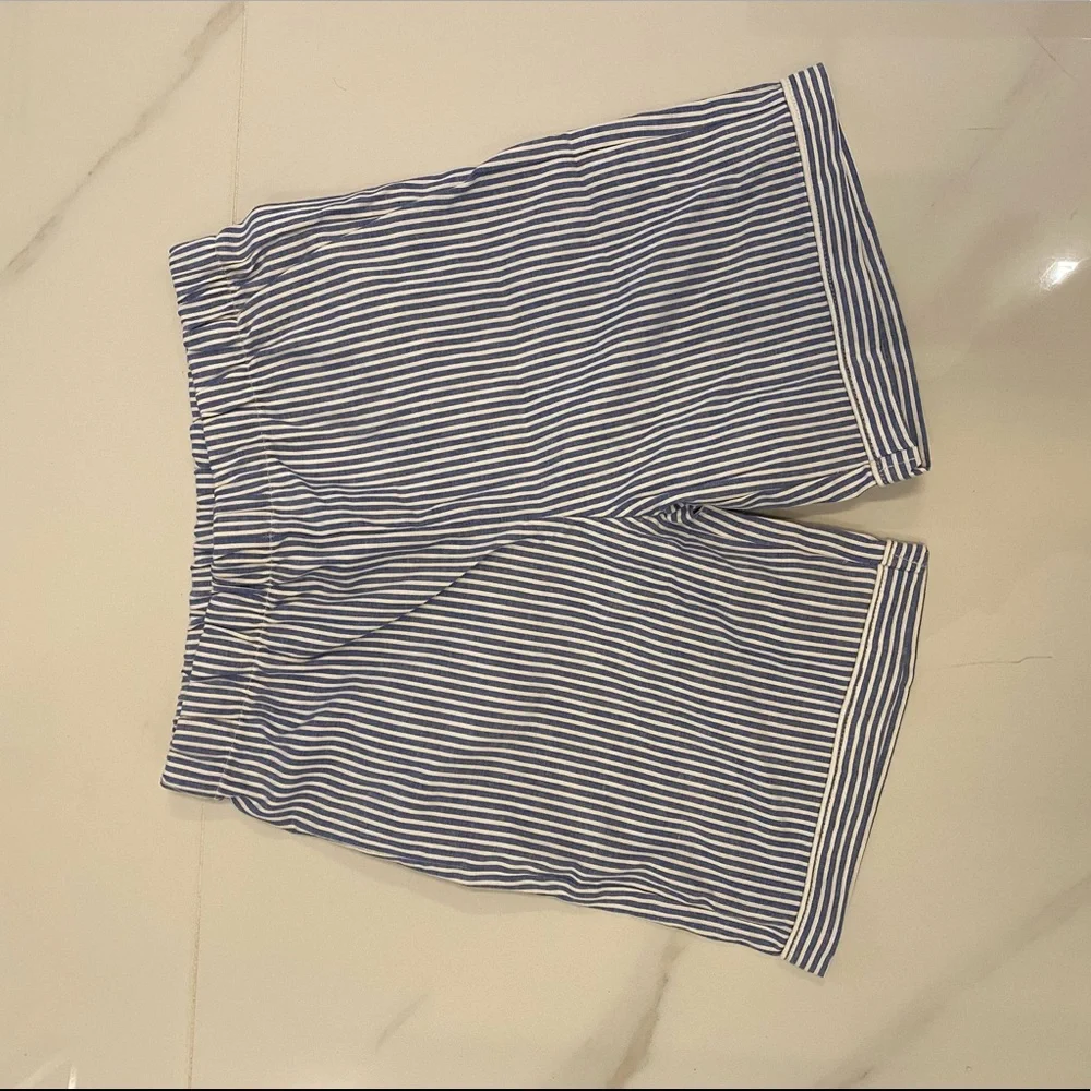 J.Crew Kids blue and white stripped pajama set size 12 - Picture 3 of 4